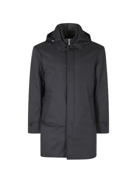Moorer hooded single-breasted jacket