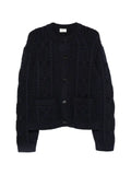 Saint Laurent cable-knit button-fastening cardigan