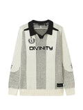FIVE CM striped intarsia-knit sweater