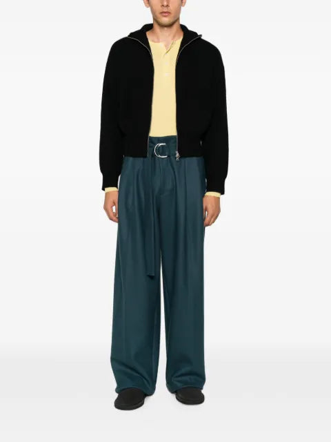 extreme cashmere Xtra Cute zip-up knitted cardigan