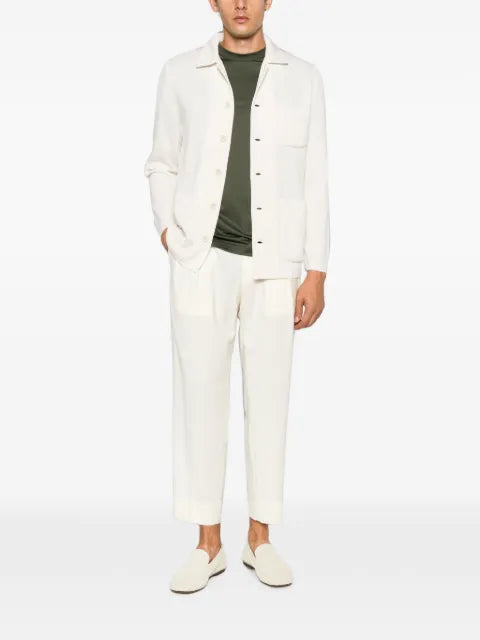 Lardini patch-pocket button-up cardigan