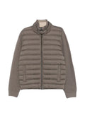 Herno quilted panel knitted jacket