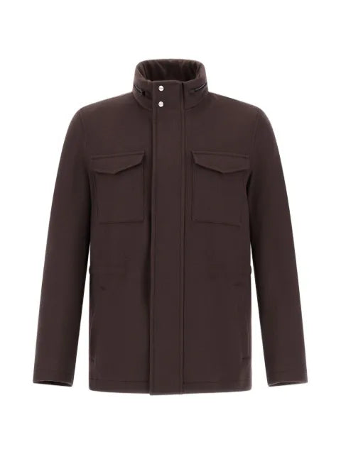 Herno high-neck pocket-detail jacket