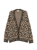 Laneus leopard-print knit cardigan