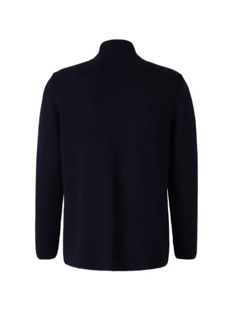 Lardini basket-weave virgin wool cardigan
