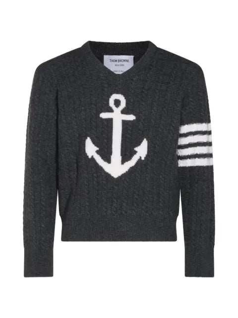 Thom Browne anchor cable-knit sweater
