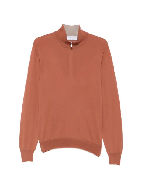 Gran Sasso quarter-zip knitted sweater
