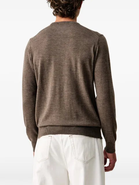 Aeronautica Militare logo-embroidered crew-neck sweater