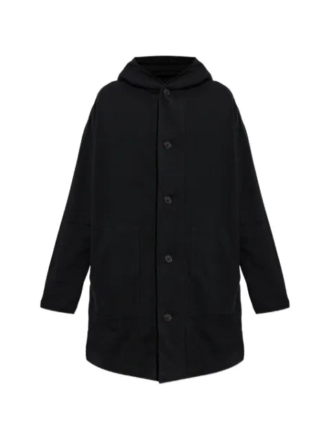 Yohji Yamamoto button-up hooded cardigan