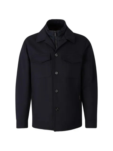 Moorer quilted-insert button-up jacket