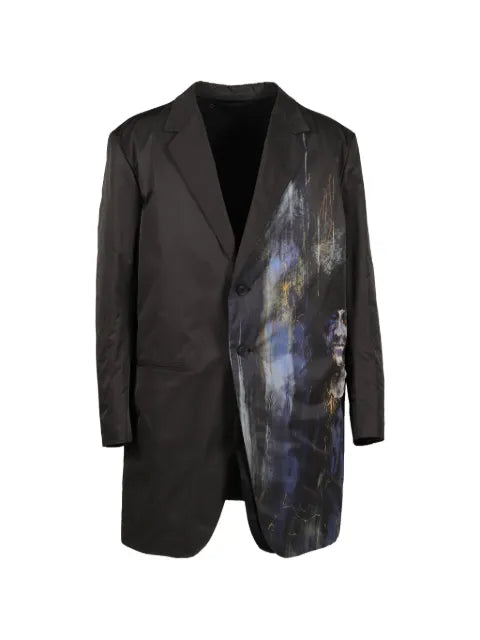 Yohji Yamamoto graphic-print reversible blazer