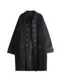 Yohji Yamamoto double-breasted raglan-sleeve jacket