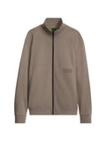 BOSS logo-patch zip-up sweatshirt