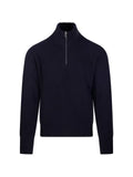 Diana Studio Trucker ribbed-knit half-zip sweater