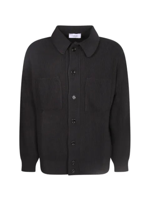 Lardini ribbed-knit patch-pocket sweater