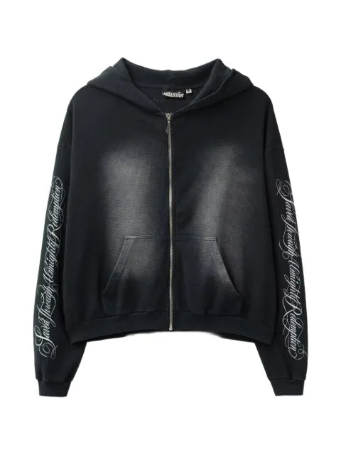 HELLSTAR graphic-print zip-up hoodie