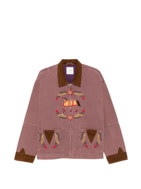 FOUND Horse Crest embroidered shirt jacket