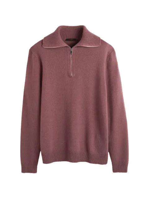 slowear half-zip cashmere sweater