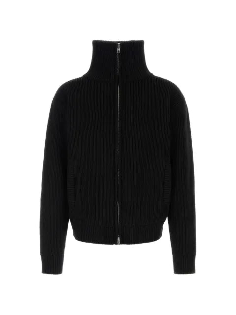 Balenciaga ribbed-knit high-neck cardigan