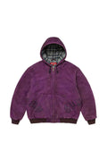 Supreme leather-appliqué hooded jacket