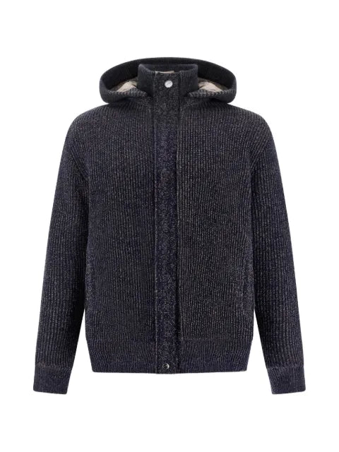 Paul & Shark ribbed-knit zip-up sweatshirt