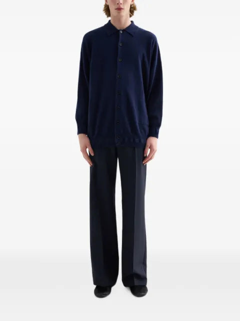 Jil Sander cashmere polo cardigan