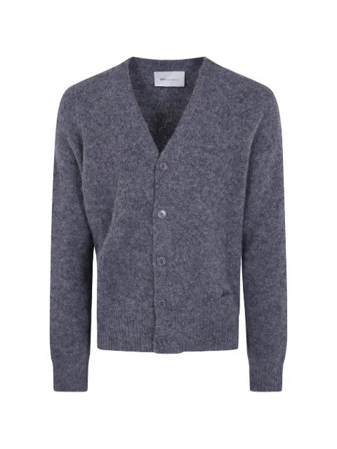 AMI Paris brushed V-neck cardigan