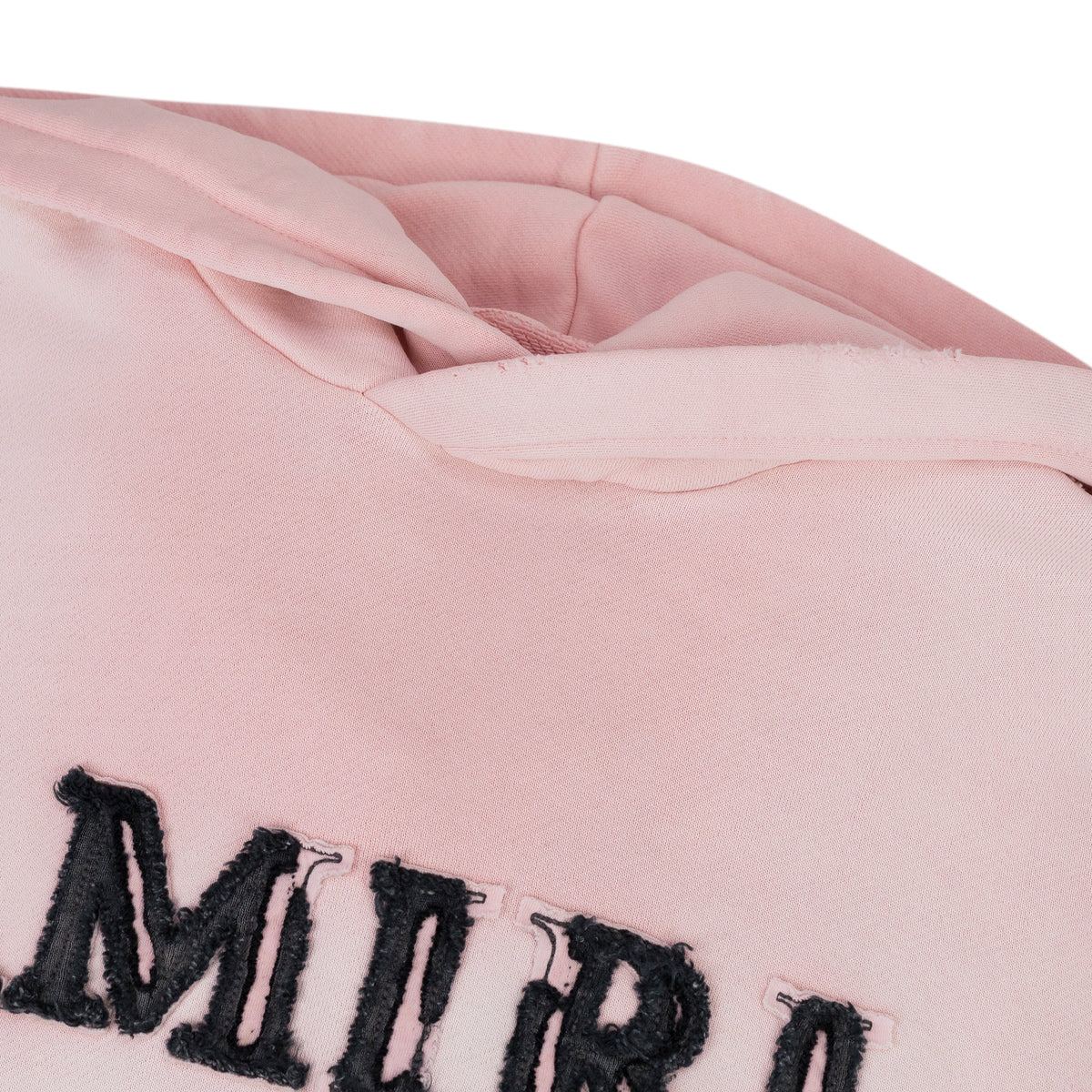 Silver/Pink Amiri MA Bar Applique Hoodie