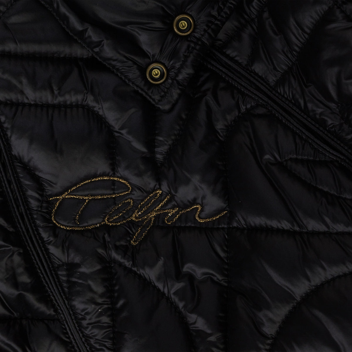Black DM Quilted Bomber Down Jacket