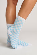 Check Half Calf Sock