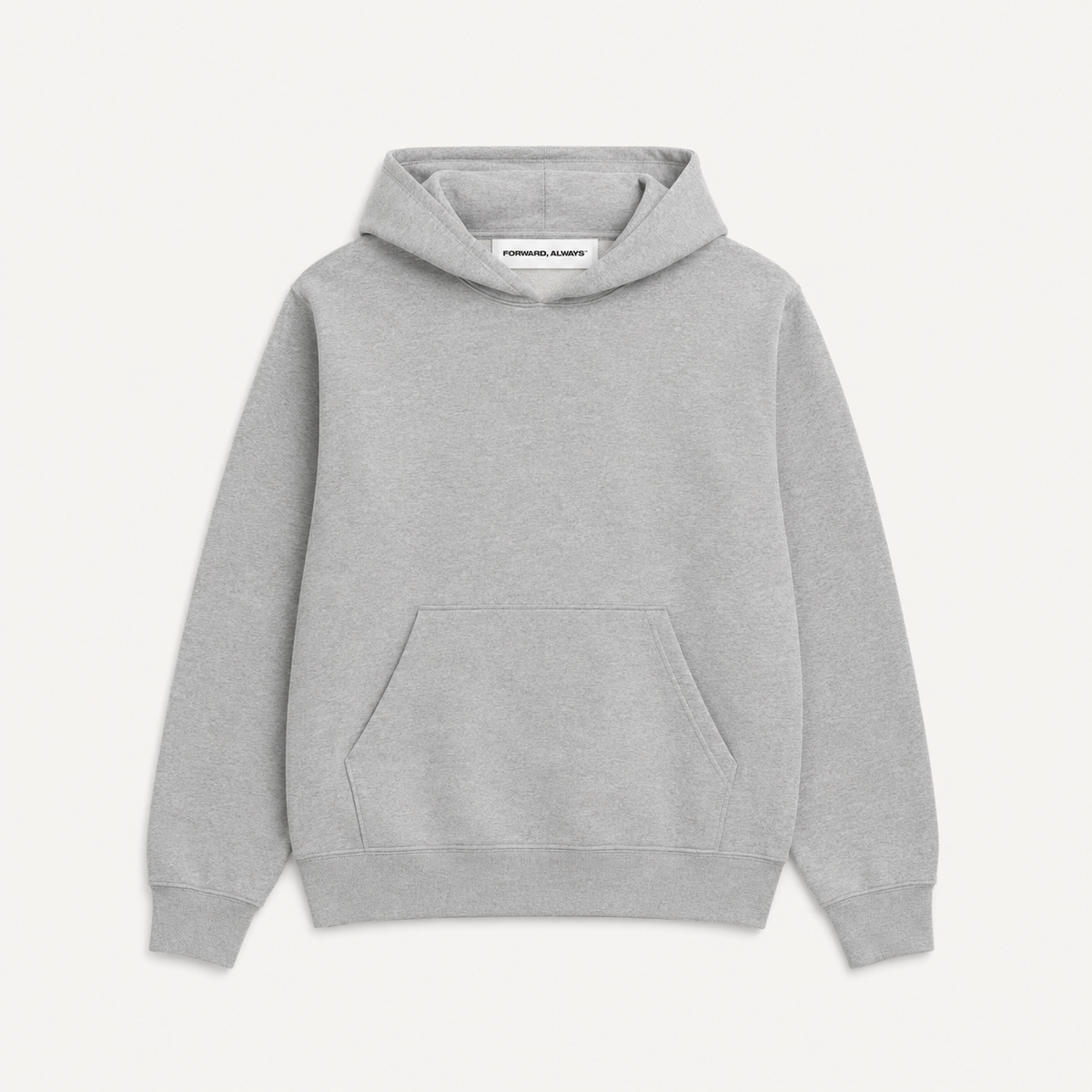 Forward, Always Ultra Heavyweight Hooded Sweatshirt: Light Grey Marl