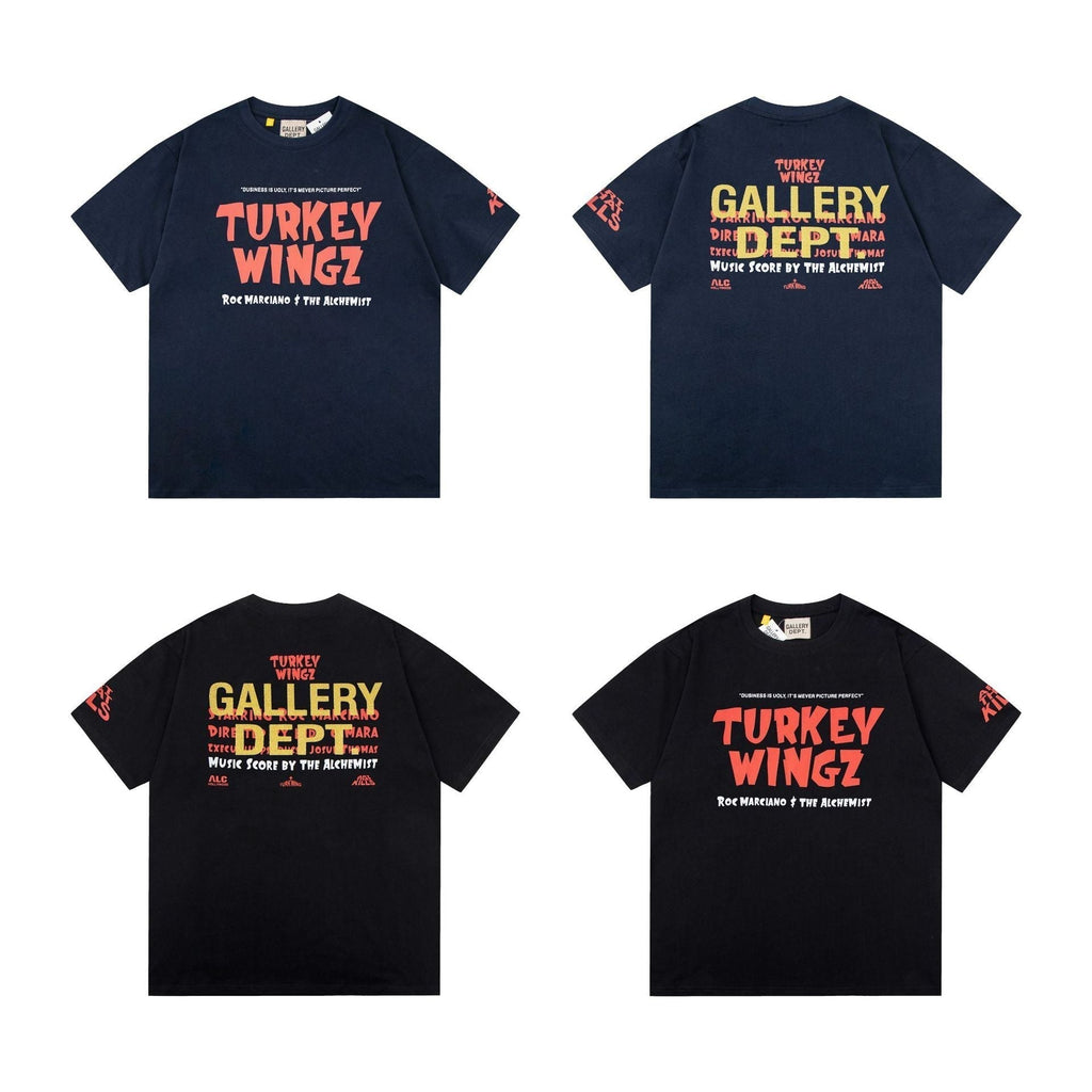 Gallery Dept T-Shirt Ink-splashing Tie-dye Alphabet Short Sleeve T-Shirt