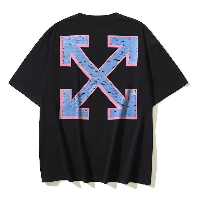 Off‑White Multi‑Sketch Arrow Graphic Oversized Tee Streetwear Unisex