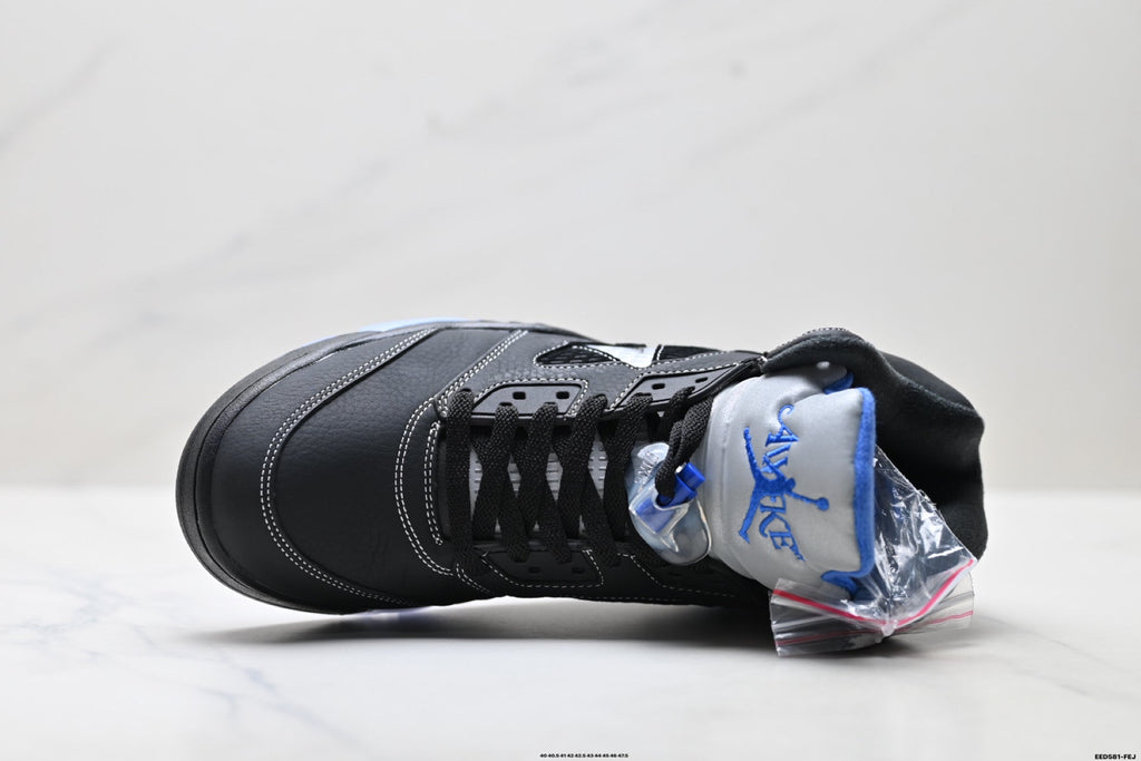 Air Jordan 5 Retro Black Royal Blue White Sneakers