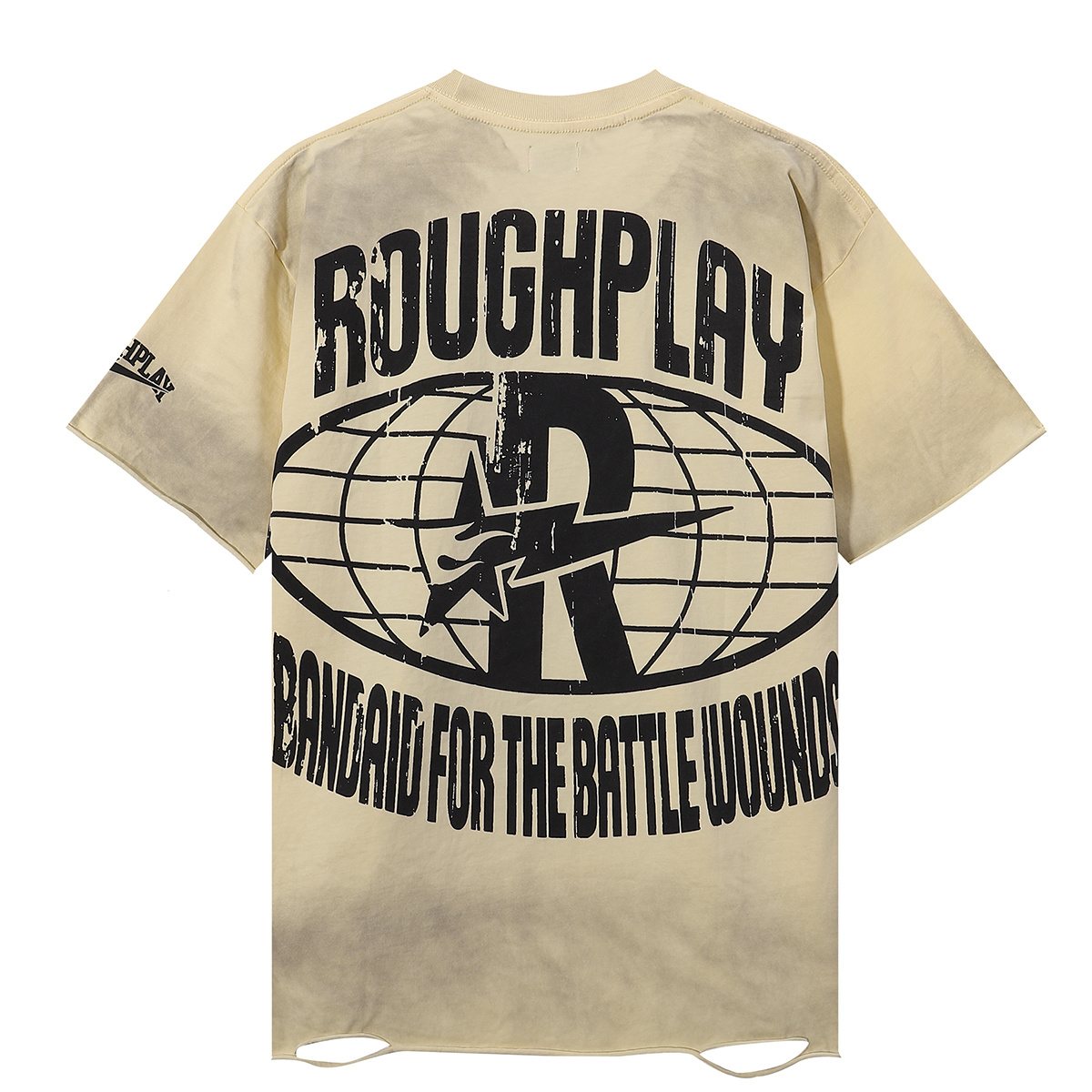 Rough Play Rabbit Graphic Distressed T-Shirt