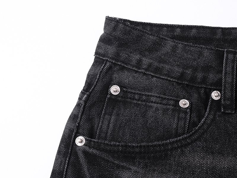 Purple Brand PU813 Washed Black Distressed Jeans