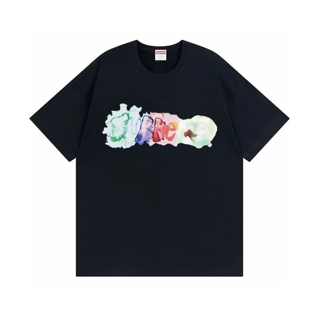 Supreme Watercolor Logo Graphic T-Shirt