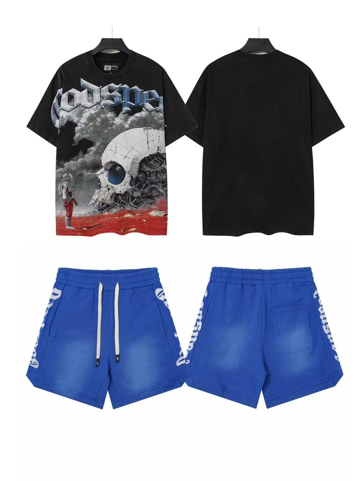Godspeed Skull Moon T-Shirt & Shorts Set