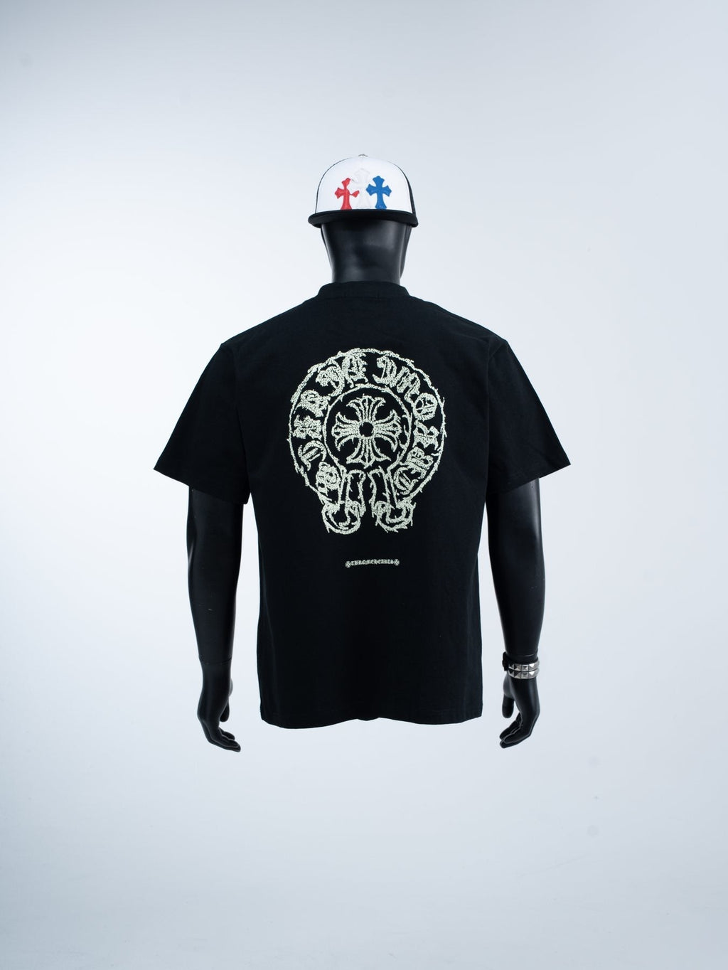 Chrome Hearts Sanskrit Horseshoe Cross Graphic T-Shirt