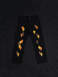 Chrome Hearts Cross Graphic Black Jeans