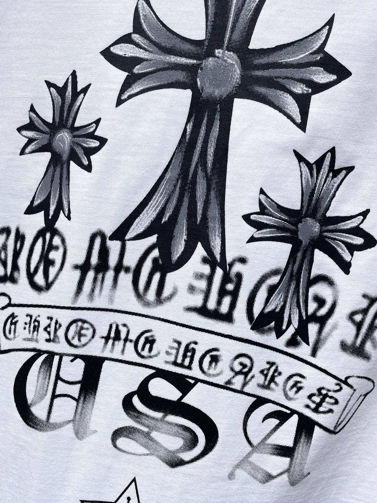 Chrome Hearts Floral Cross USA Graphic T-Shirt