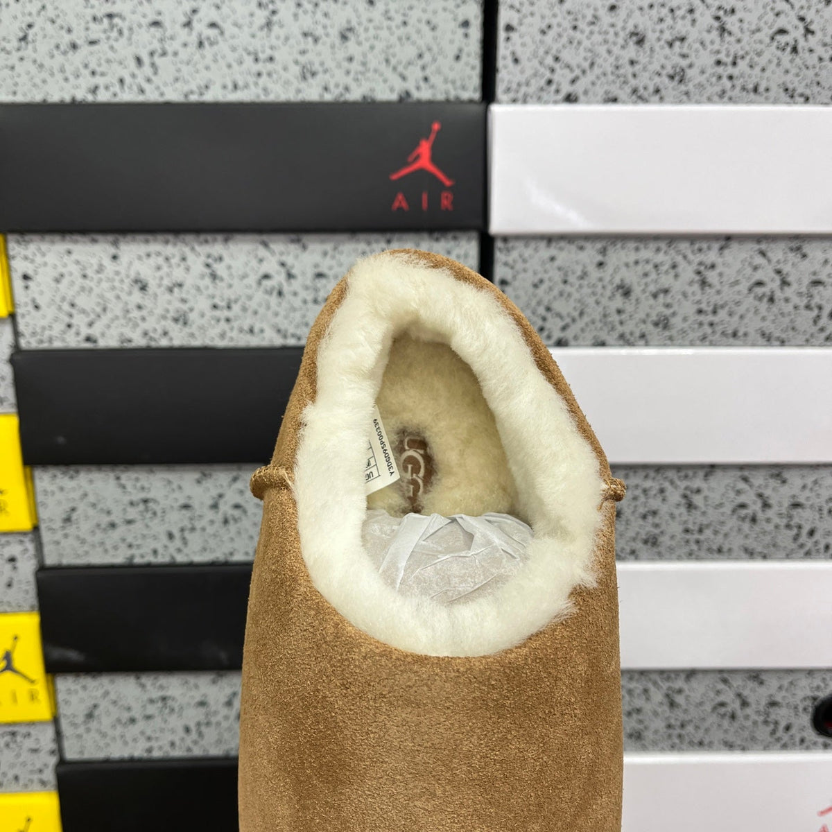 UGG Scufette Slip-On Mule – Suede Open-Back Slipper with Shearling Lining & Tan Lug Sole in Chestnut