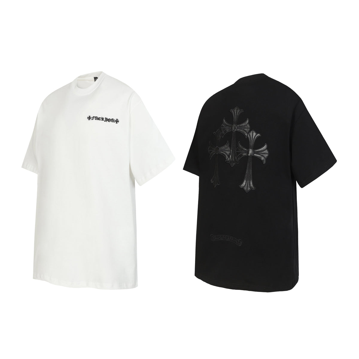 Chrome Hearts 3 Cross T-Shirt Black/White