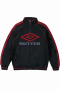 BUTTER DIAMOND FLEECE ZIP-THRU JACKET Black