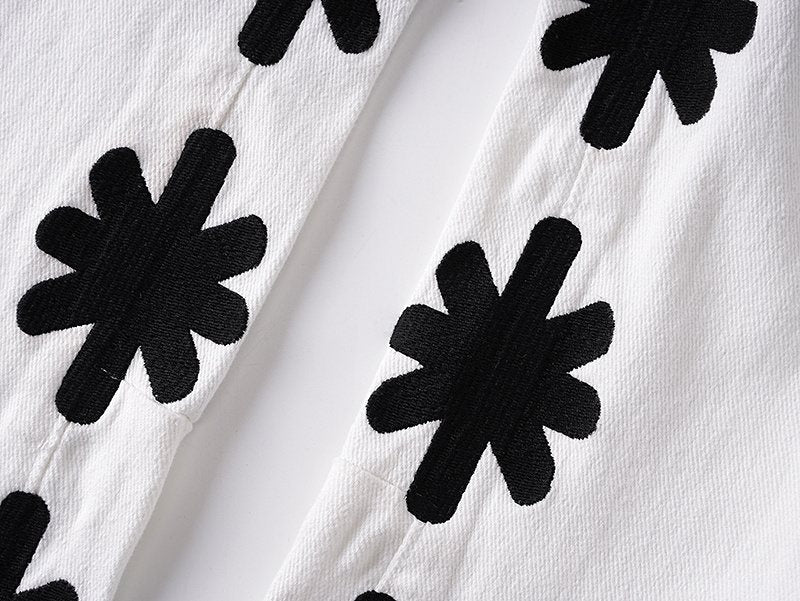 LOSTSHDWS Flower Graphic Flared Jeans