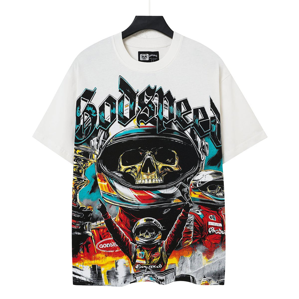 Godspeed Racing Skull Skateboarder Graphic T-Shirt
