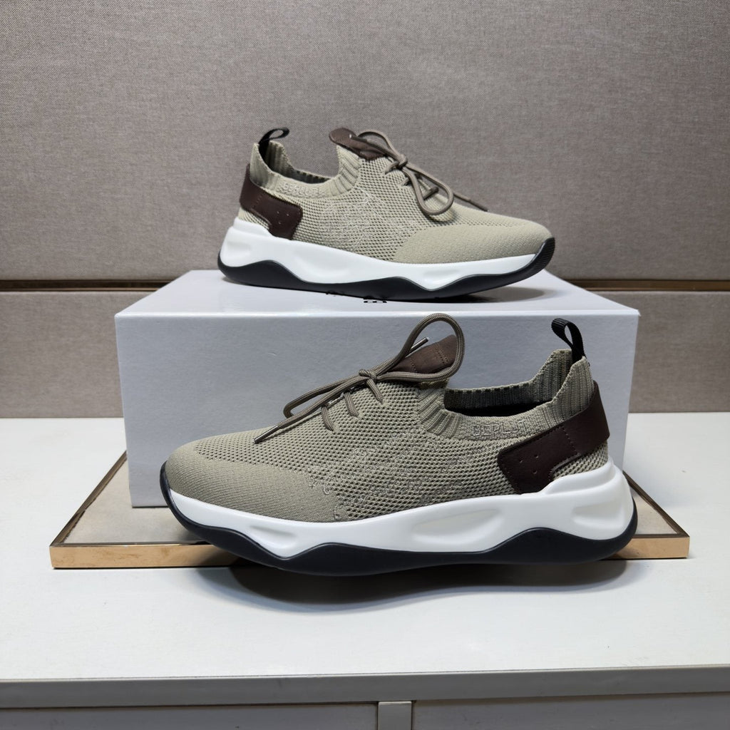 Berluti Taupe Lace-Up Sneakers