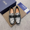 Dior Patterned Trim Loafers