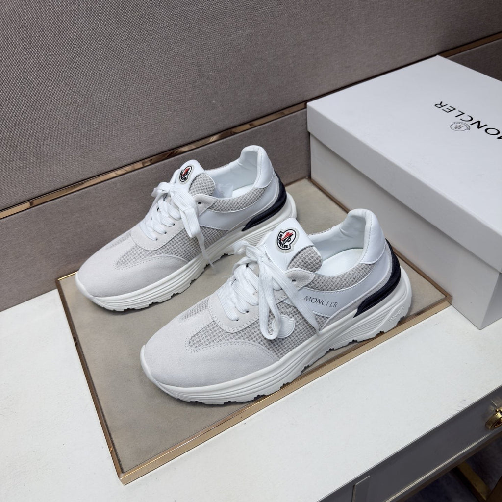 Moncler Men's Mixed-Material Low-Top Sneakers