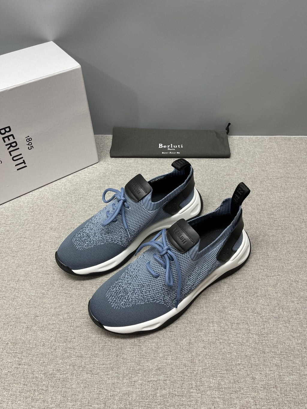 Berluti Knit Lace-Up Sneakers
